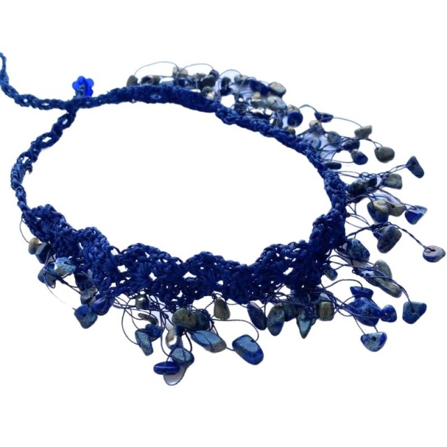 a Lapis Lazuli Doğal Taş Kolye