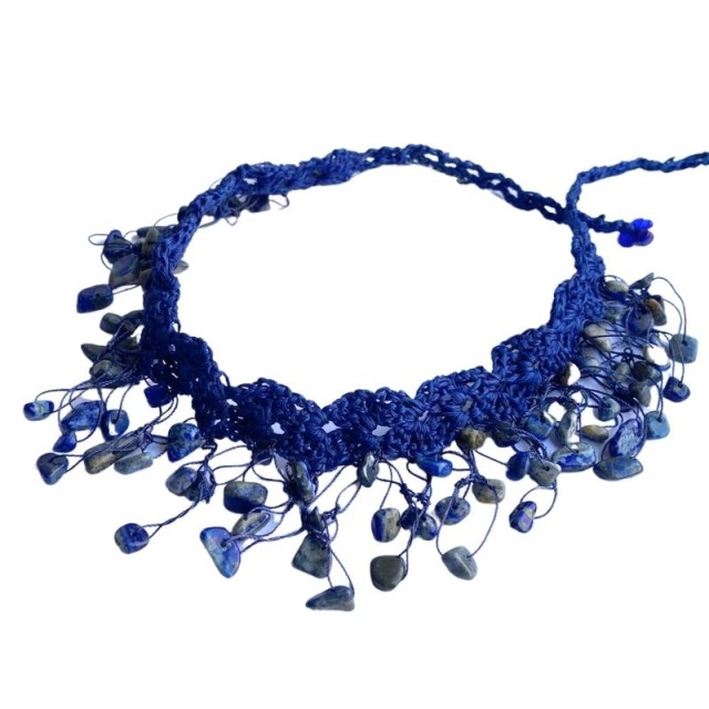 a Lapis Lazuli Doğal Taş Kolye
