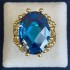 Doğal Taş Altın London Blue Topaz Yüzük 4